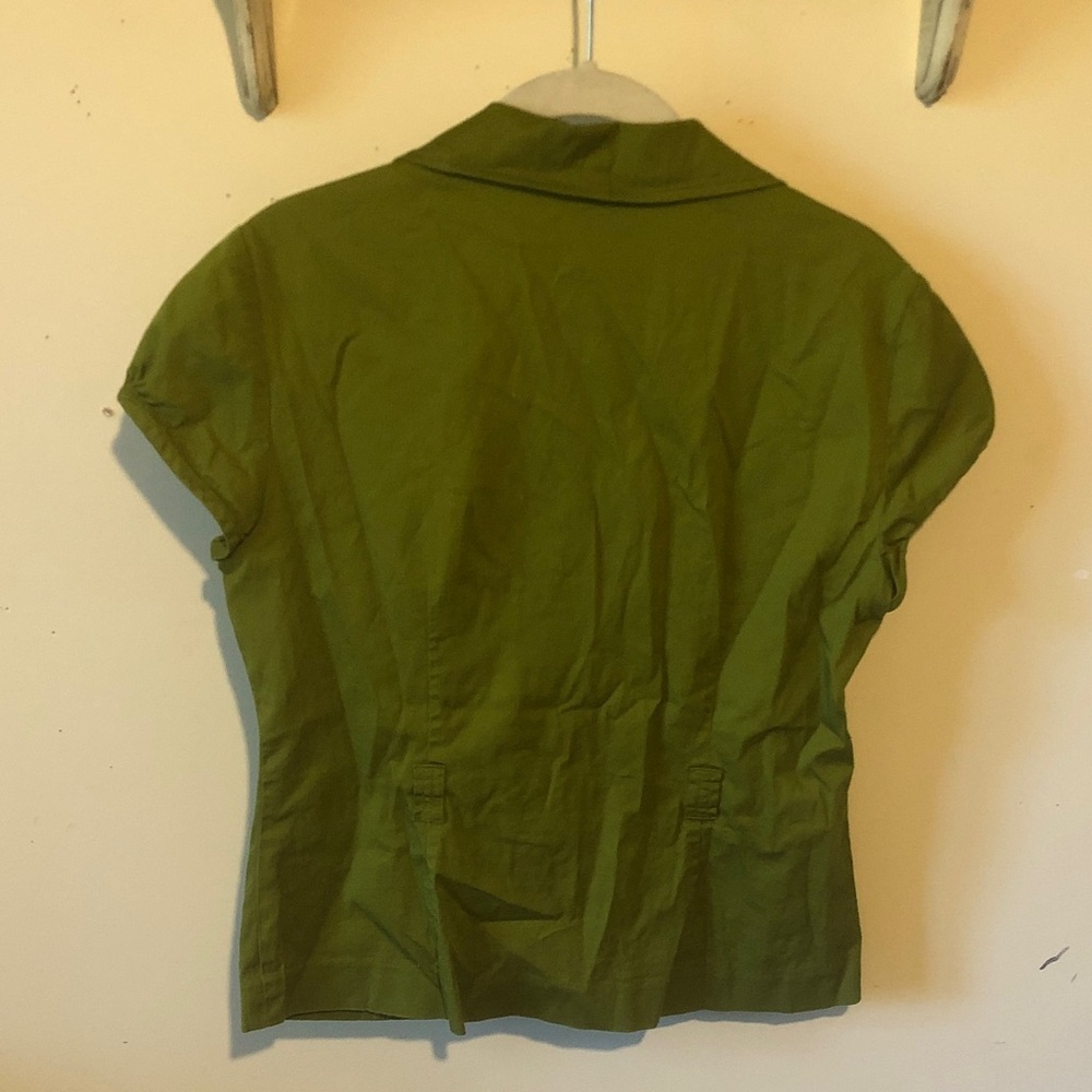 Robbie Bee Olive Green Short Sleeve Blazer - Picture 6 of 8